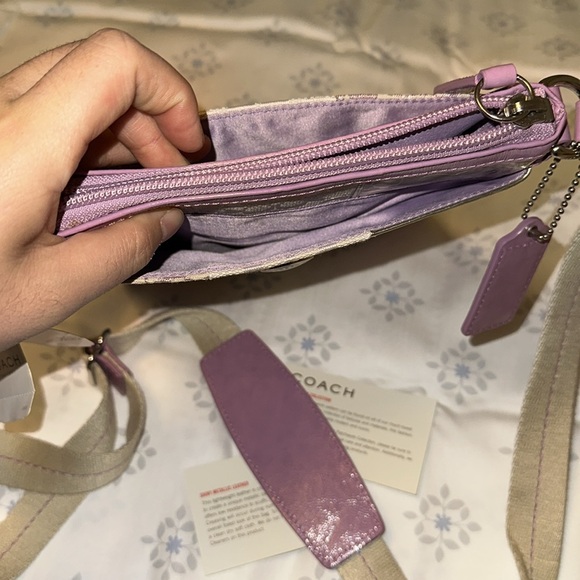 NWT Coach crossbody purse - lilac Patchwork Collection - Picture 5 of 5